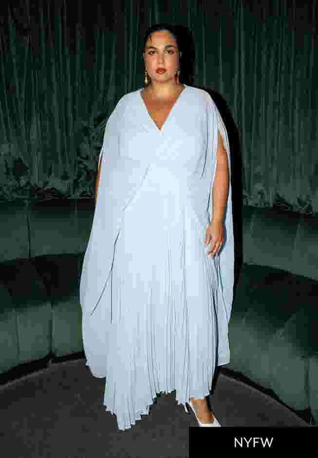 Pleated Cape Gown image number 0