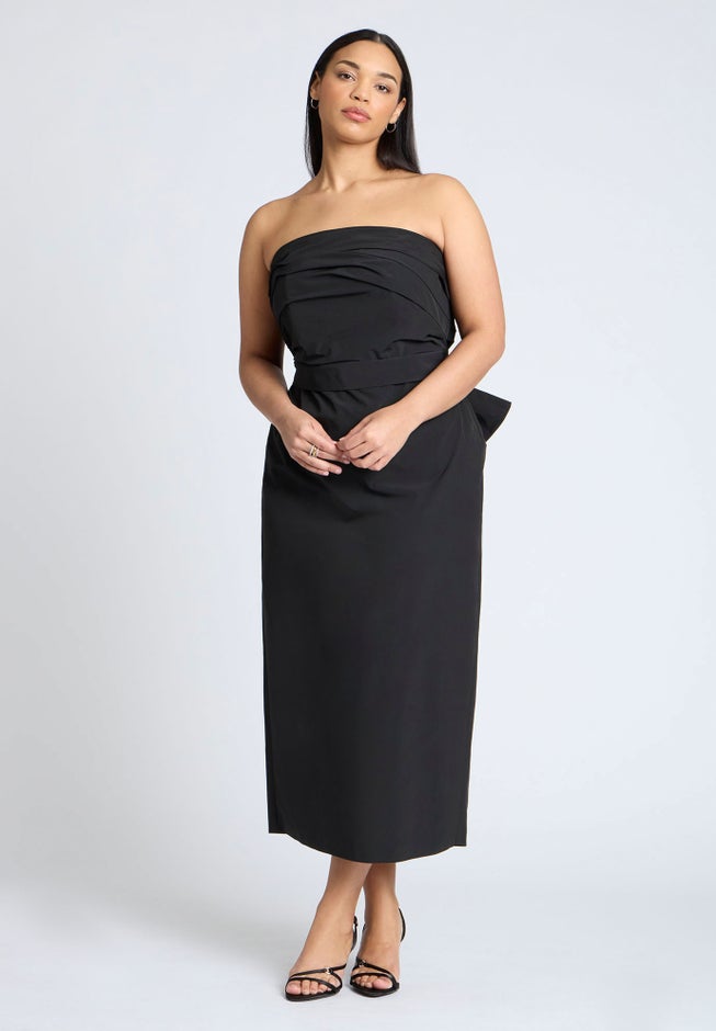 Pleated Bodice Bow Detail Dress image number 1