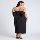 Pleated Bodice Bow Detail Dress image number null