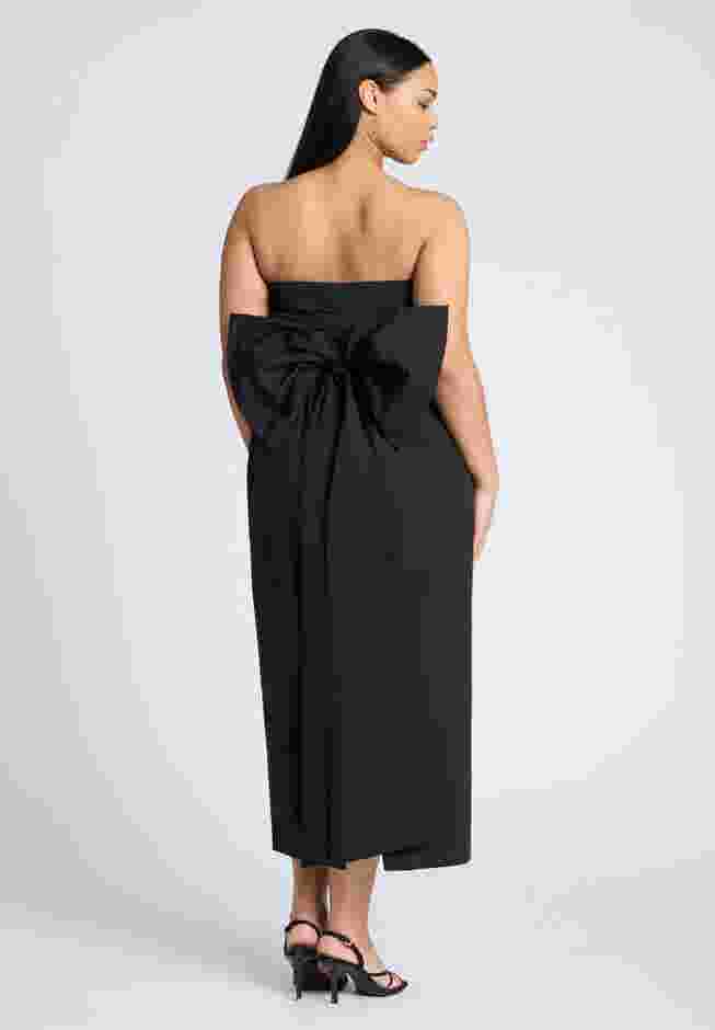 Pleated Bodice Bow Detail Dress image number 2