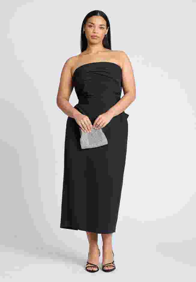 Pleated Bodice Bow Detail Dress image number 3