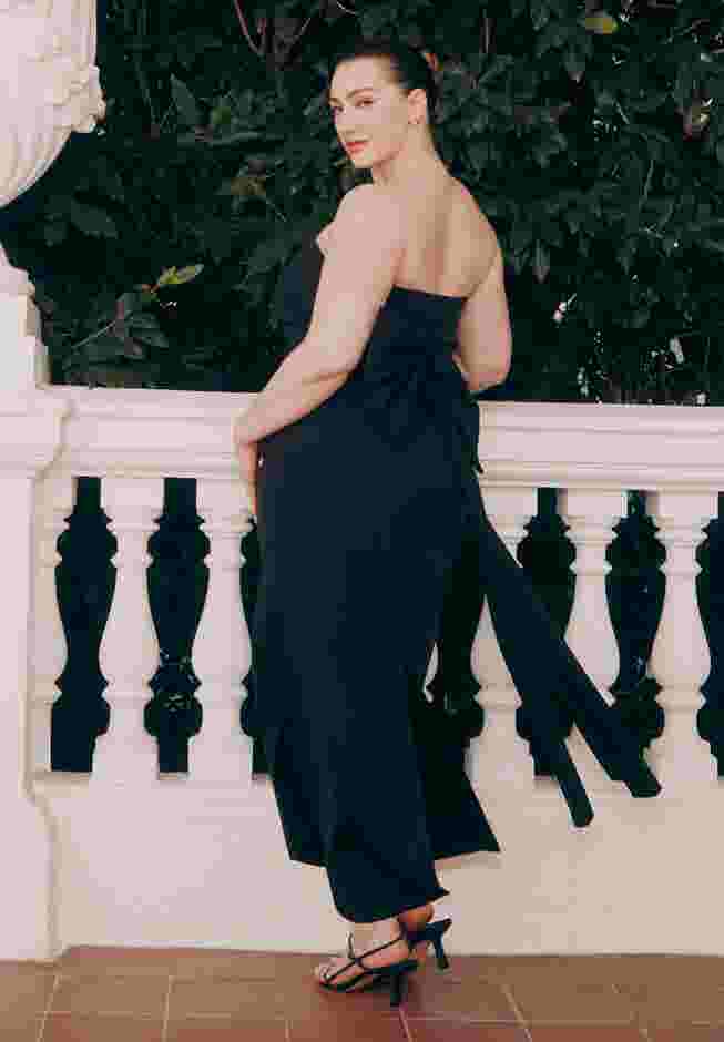 Pleated Bodice Bow Detail Dress image number 0