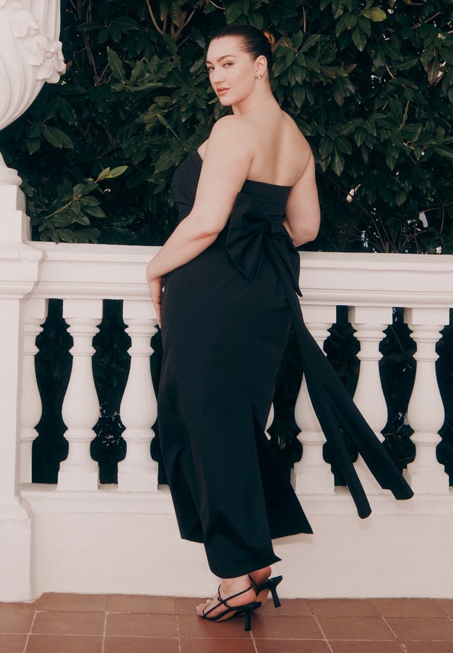 Pleated Bodice Bow Detail Dress image number 0