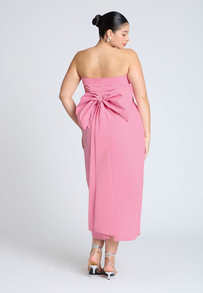 Pleated Bodice Bow Detail Dress image number 0