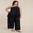 Embroidered Eyelet Pant image number null