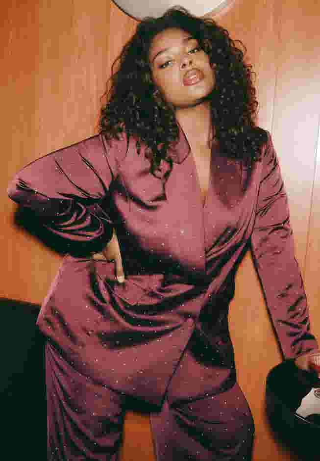 Rhinestone Embellished Blazer image number 0