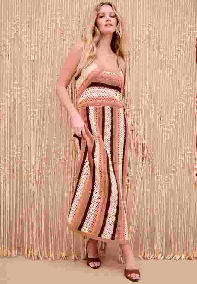 Stripe Sweater Midi Dress image number 0