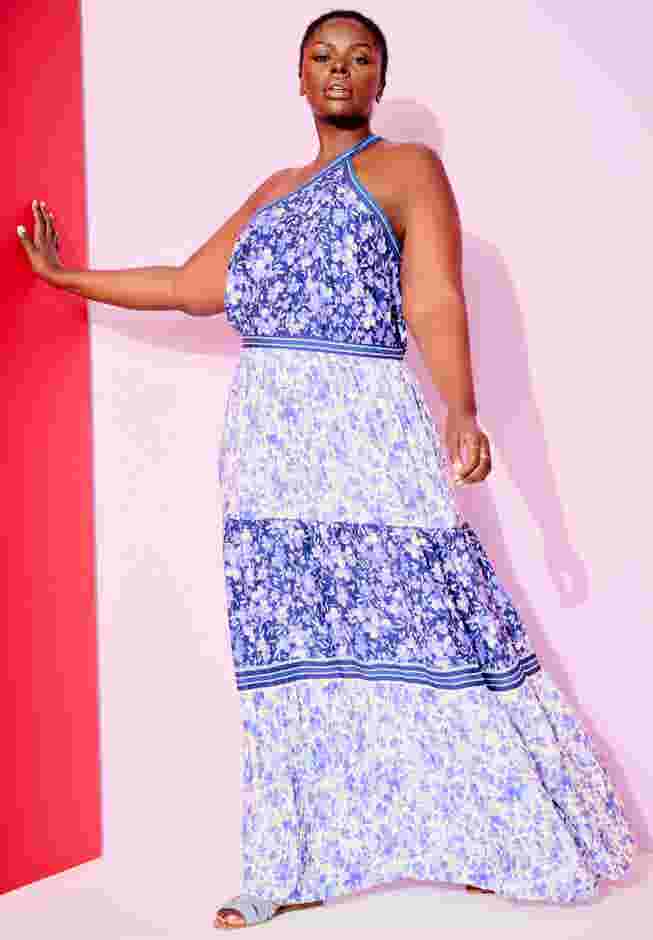 One-Shoulder Tiered Maxi Dress image number 0