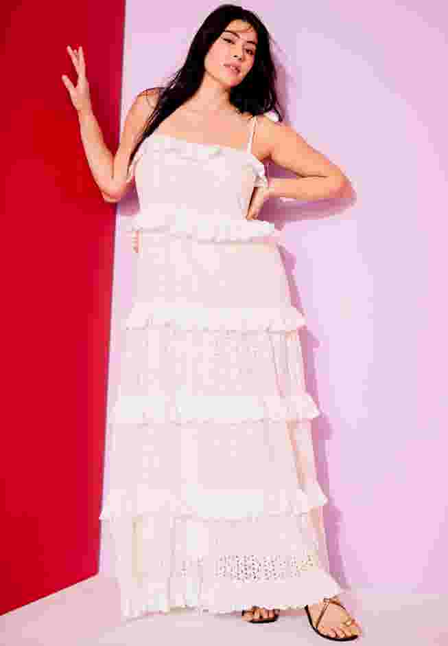 Eyelet Tiered Maxi Dress image number 0