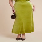 Velvet Maxi Skirt image number null