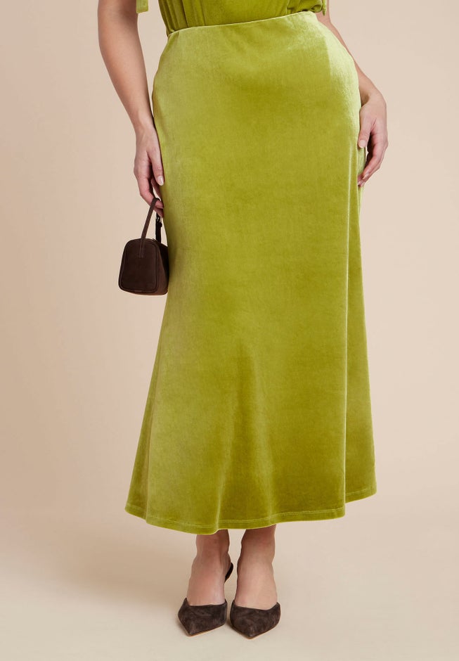 Velvet Maxi Skirt image number 1