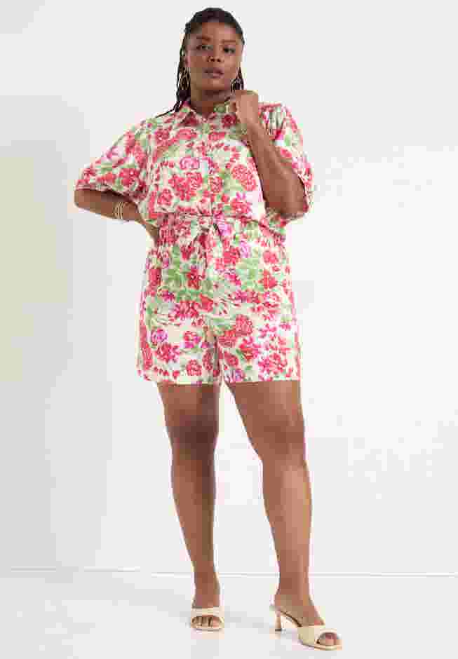 Puff-Sleeve Button-Down Blouse image number 3