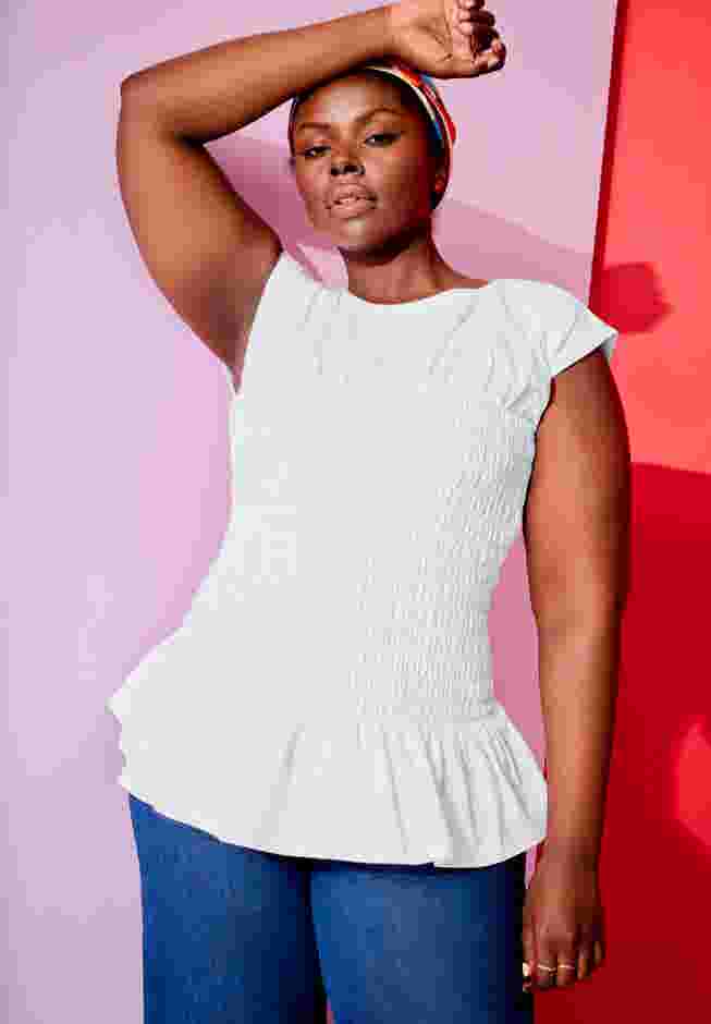 Smocked Peplum Top image number 0
