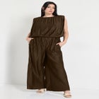 Plisse Dolman-Sleeve Cropped Top image number null