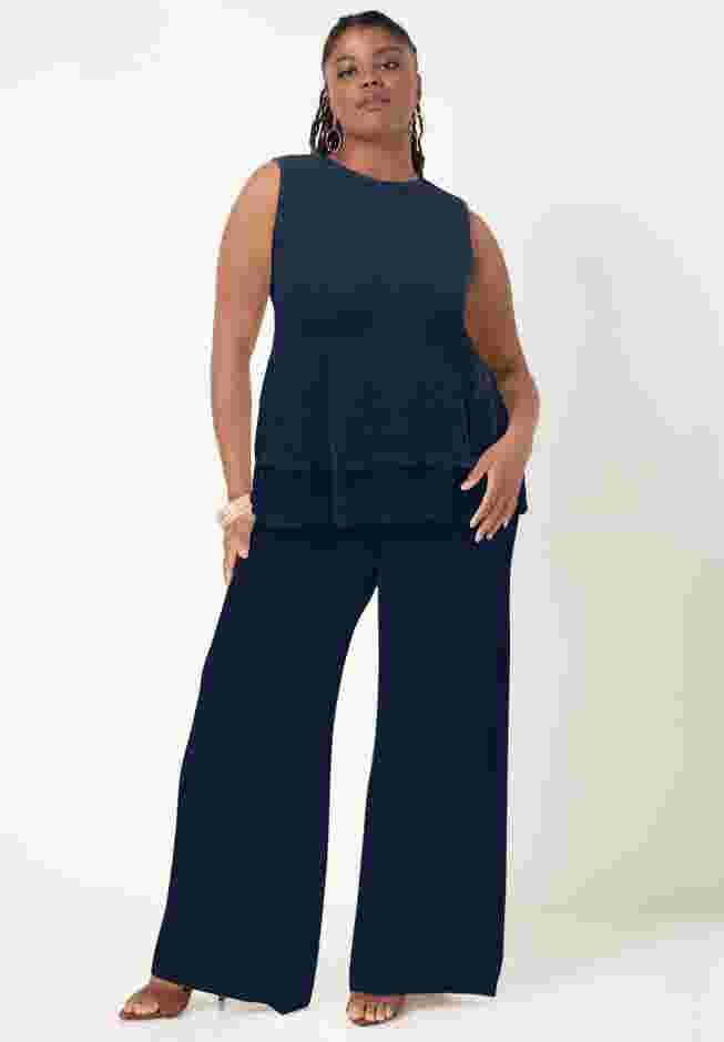 Ruffled-Hem Peplum Tank Top image number 0