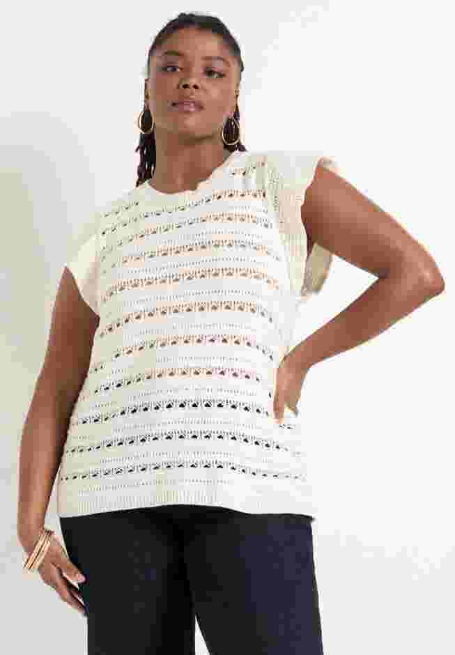 Ruffled-Sleeve Top image number 3