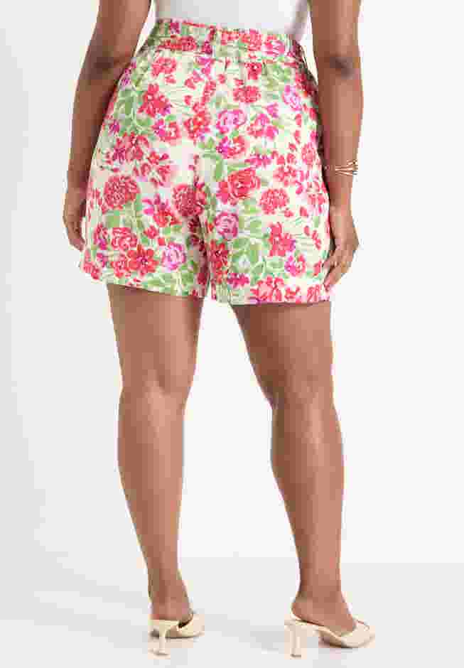 High Rise Pleated Shorts image number 1