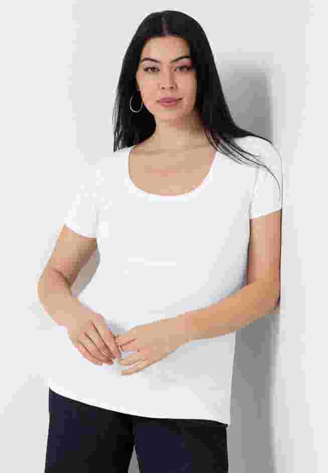 Ribbed Scoopneck Top image number 3