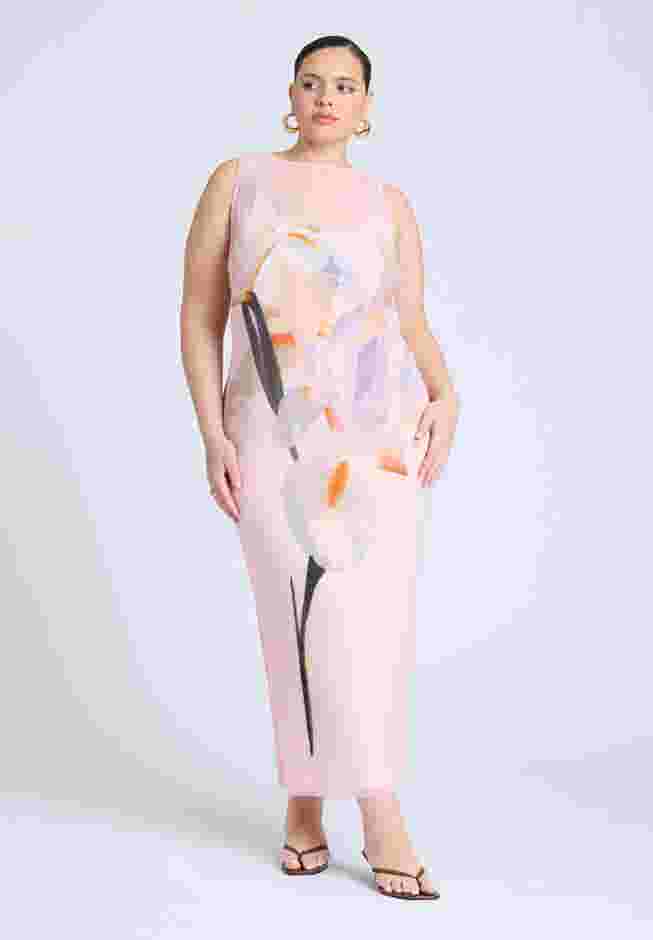  Pleated Chiffon Dress  image number 1