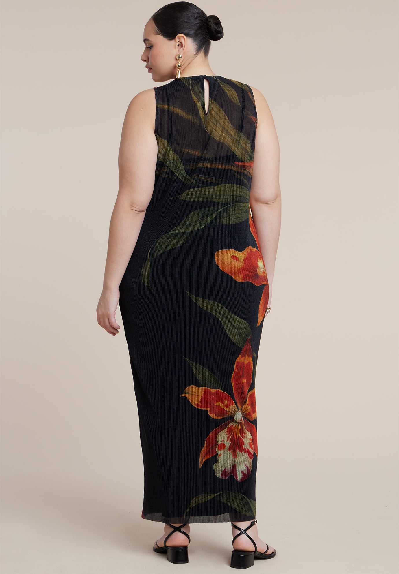  Pleated Chiffon Dress  image number 4