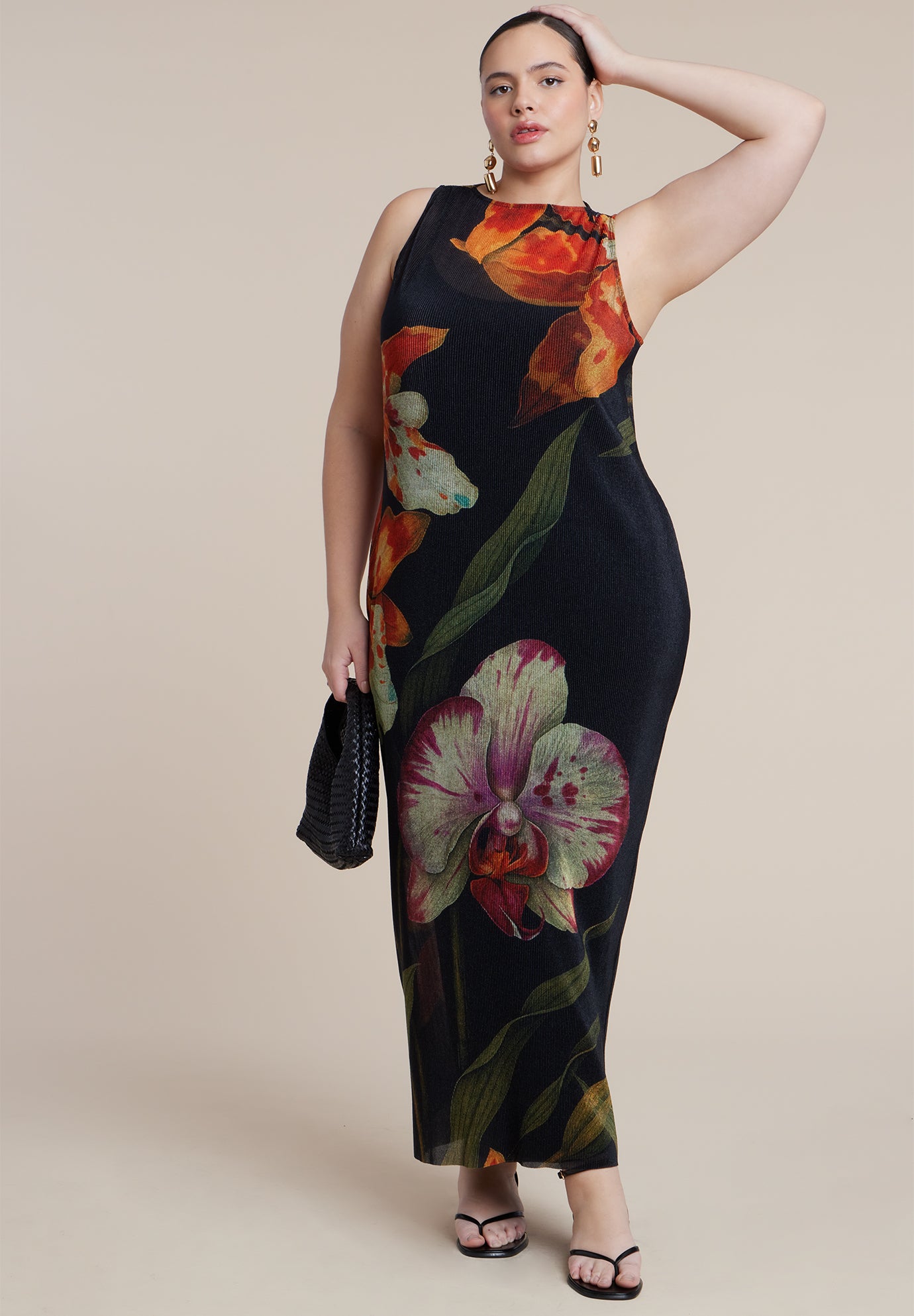  Pleated Chiffon Dress  image number 0