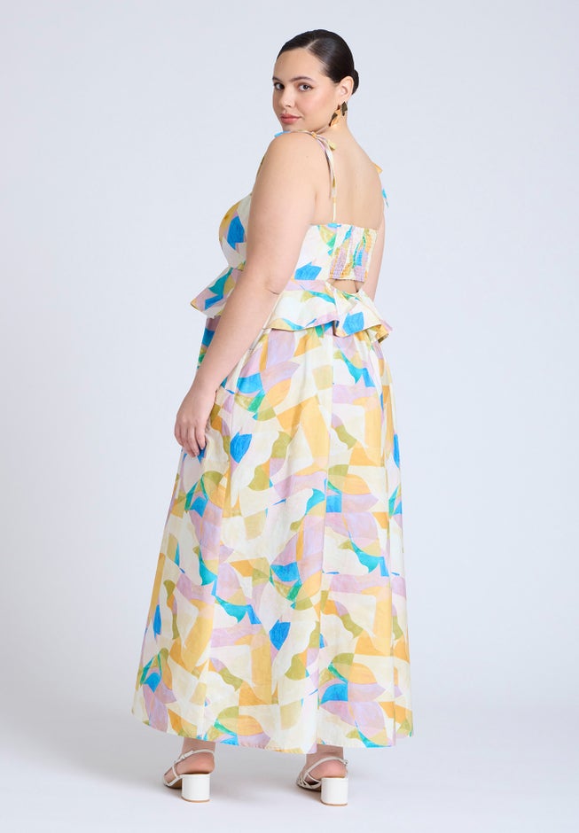 Empire Waist Poplin Maxi Dress image number null