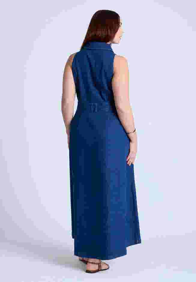  Sleeveless Denim Midi Dress  image number 2