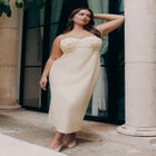  Cup Detail Poplin Column Dress  image number null