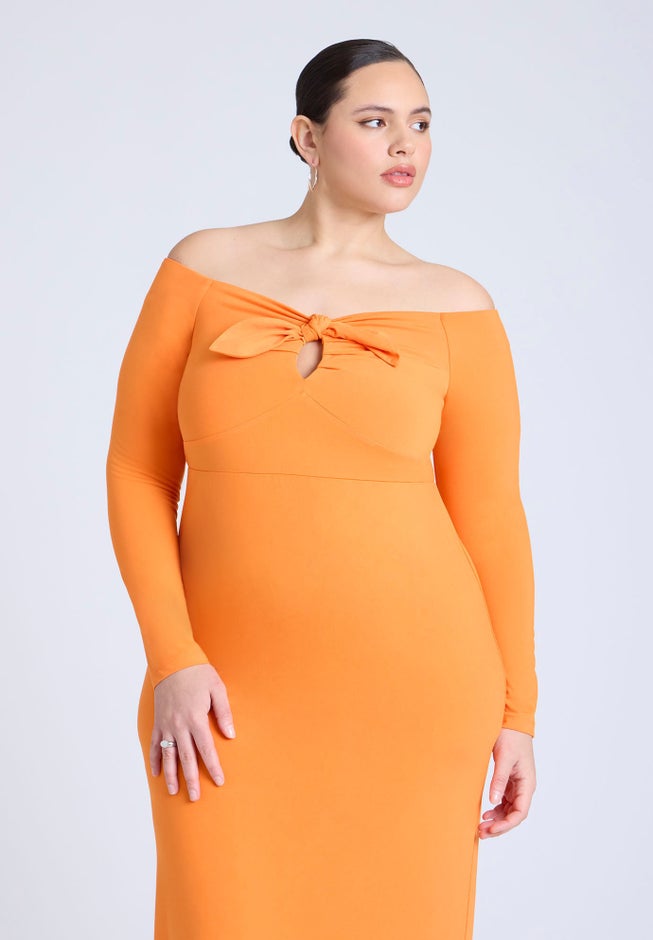 Midi Dress With Tie image number null