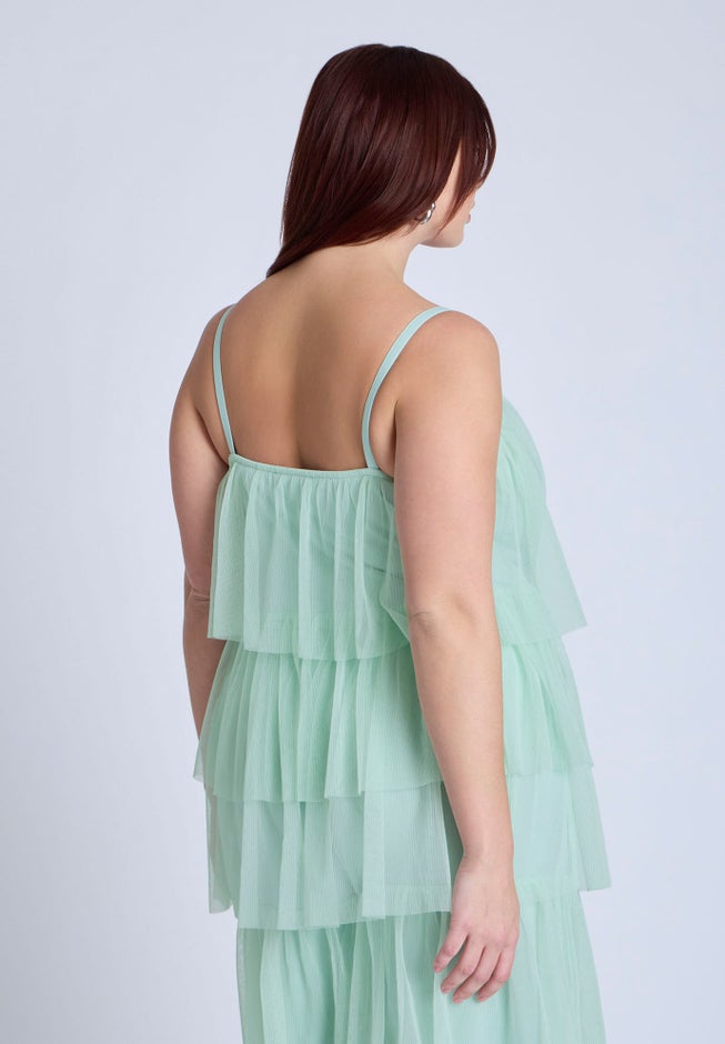 Tulle Ruffle Cami image number 1