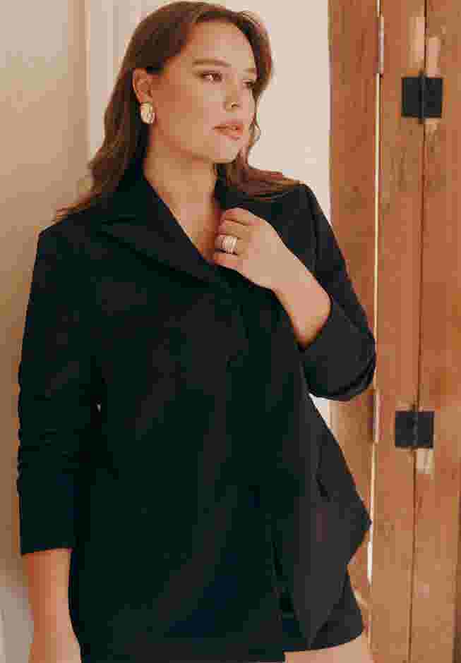  Fitted High Neckline Blazer  image number 0