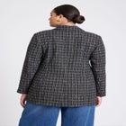 Plaid Tweed Blazer image number null