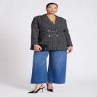 Plaid Tweed Blazer image number null