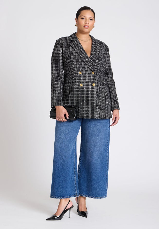 Plaid Tweed Blazer image number 2
