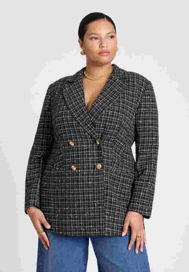 Plaid Tweed Blazer image number 0