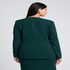 The 365 Semi Stretch Double Breast Collarless Blazer image number null