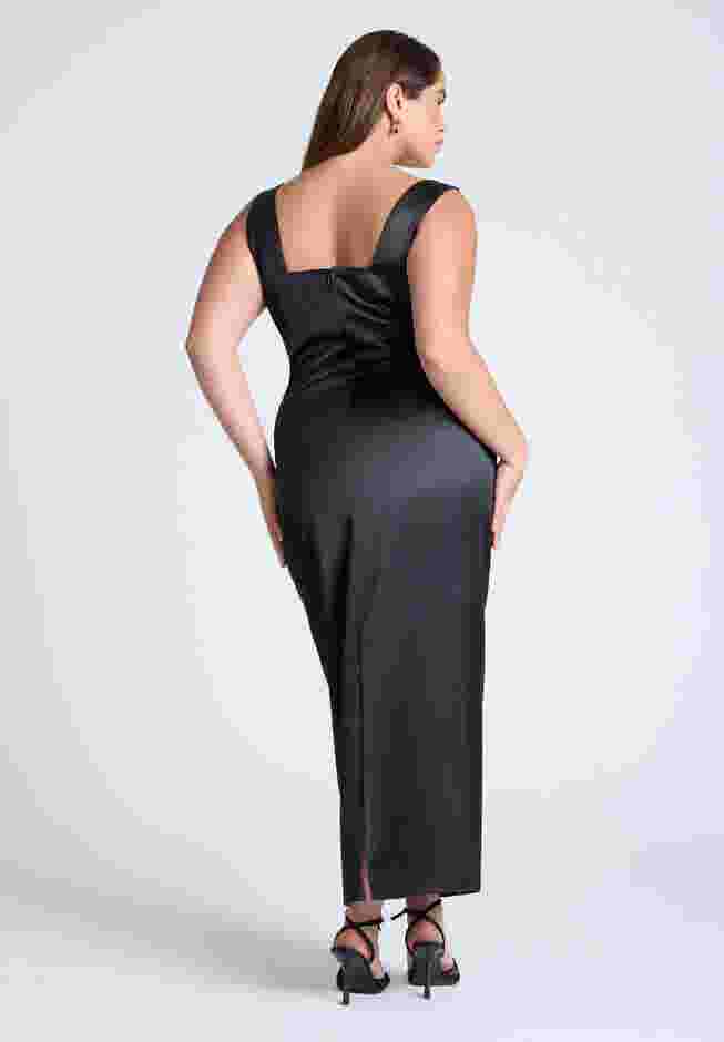Satin Cup Detail Maxi Dress image number 1