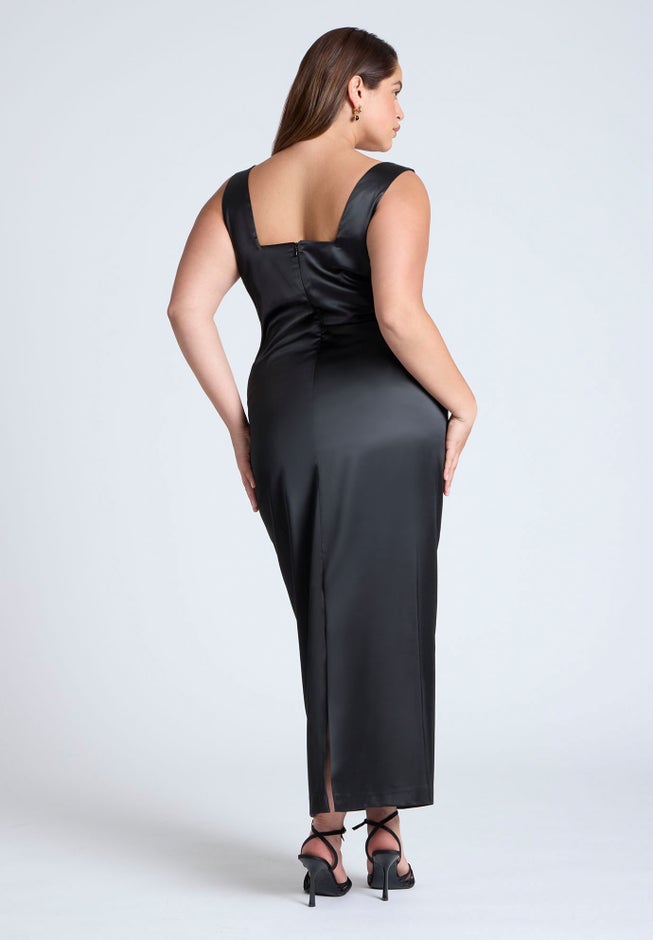 Satin Cup Detail Maxi Dress image number 1