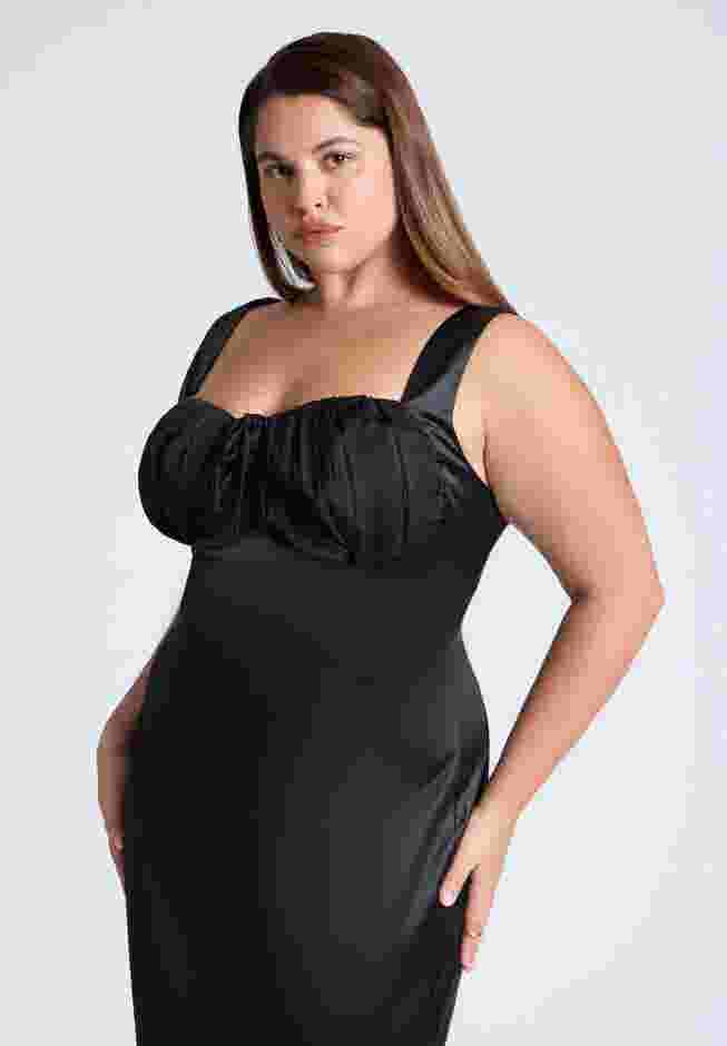 Satin Cup Detail Maxi Dress image number 2