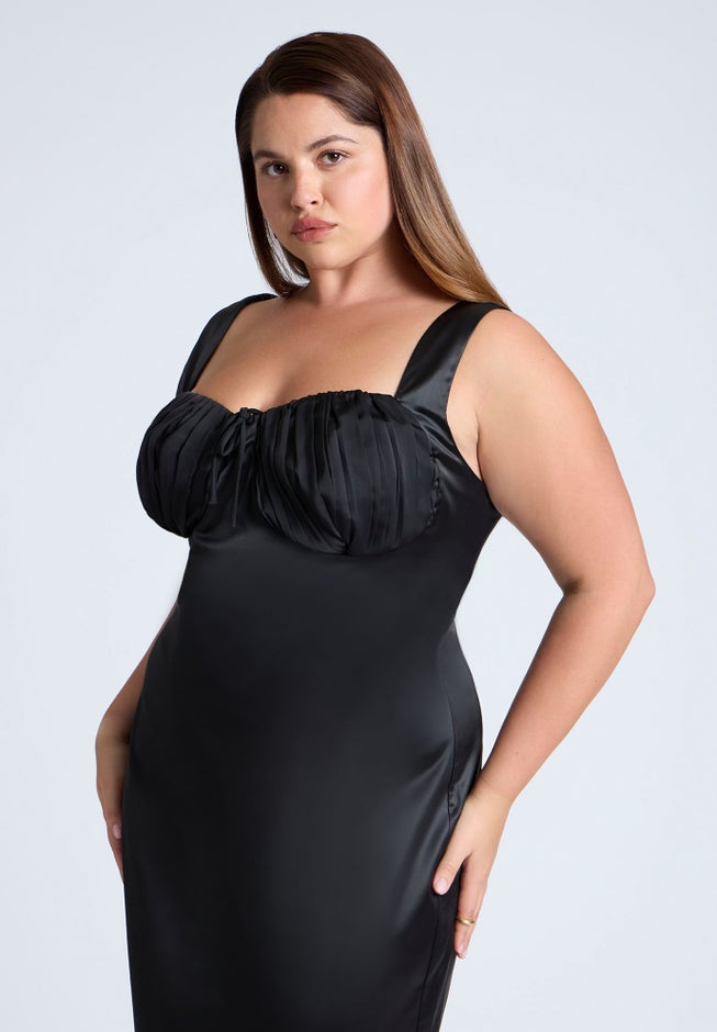 Satin Cup Detail Maxi Dress image number 2