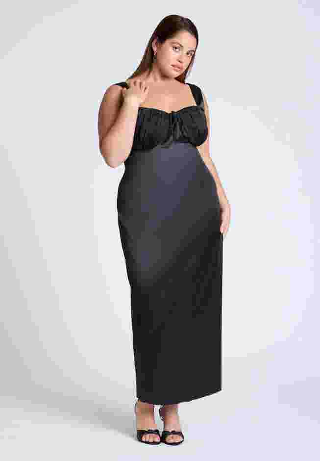 Satin Cup Detail Maxi Dress image number 0