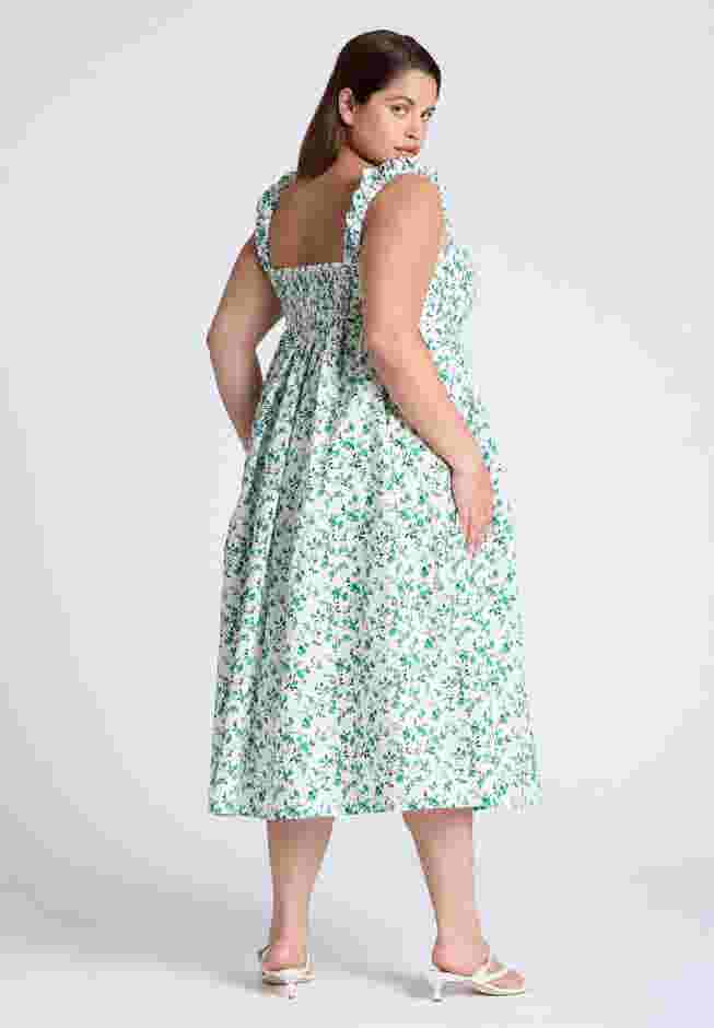 Poplin Midi Dress W Corset Details image number 1