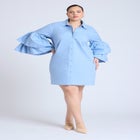  Poplin Ruffle Sleeve Dress  image number null