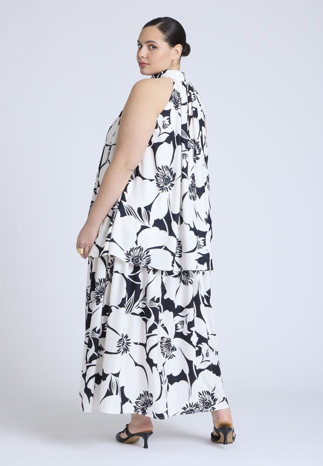 Double Layer Trapeze Maxi Dress image number 1