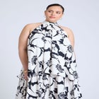  Double Layer Trapeze Maxi Dress  image number null