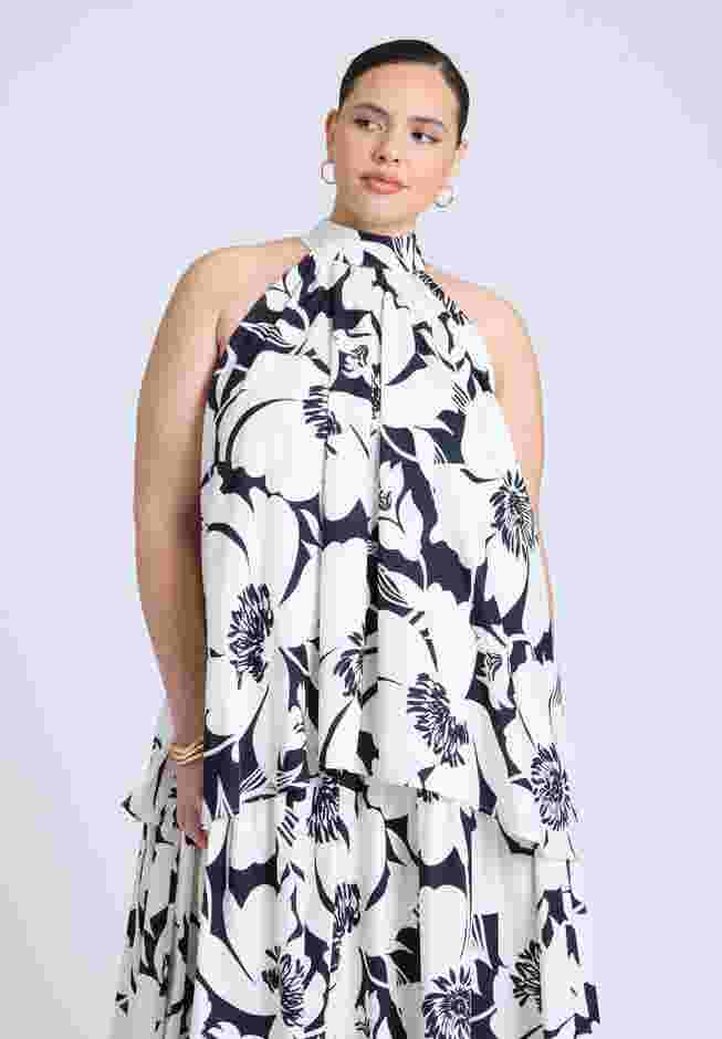  Double Layer Trapeze Maxi Dress  image number 2