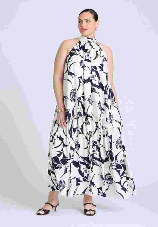  Double Layer Trapeze Maxi Dress  image number 0