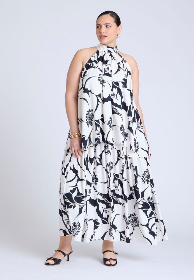 Double Layer Trapeze Maxi Dress image number 0