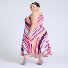  One Shoulder Multi Color Dress  image number null