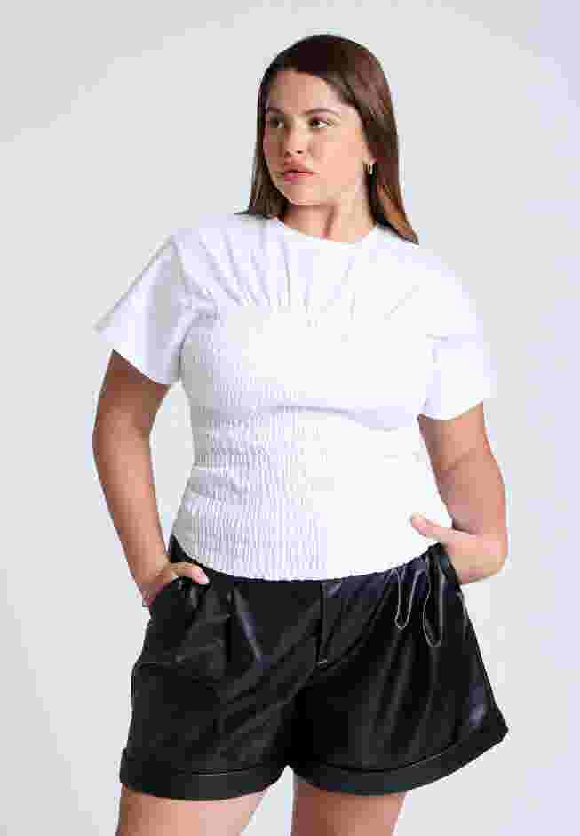 Short Sleeve Smocked Tee image number 0